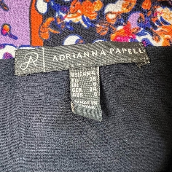 ADRIANNA PAPELL Hot Pink Multi Colored Sleeveless Dress With Pockets Size 4 - Picture 12 of 16